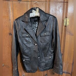 Women's Black Leather Jacket
